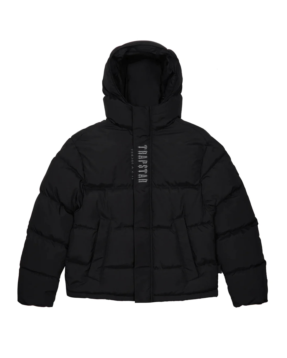 TRAPSTAR DECODED HOODED PUFFER 2.0 JACKET - BLACK