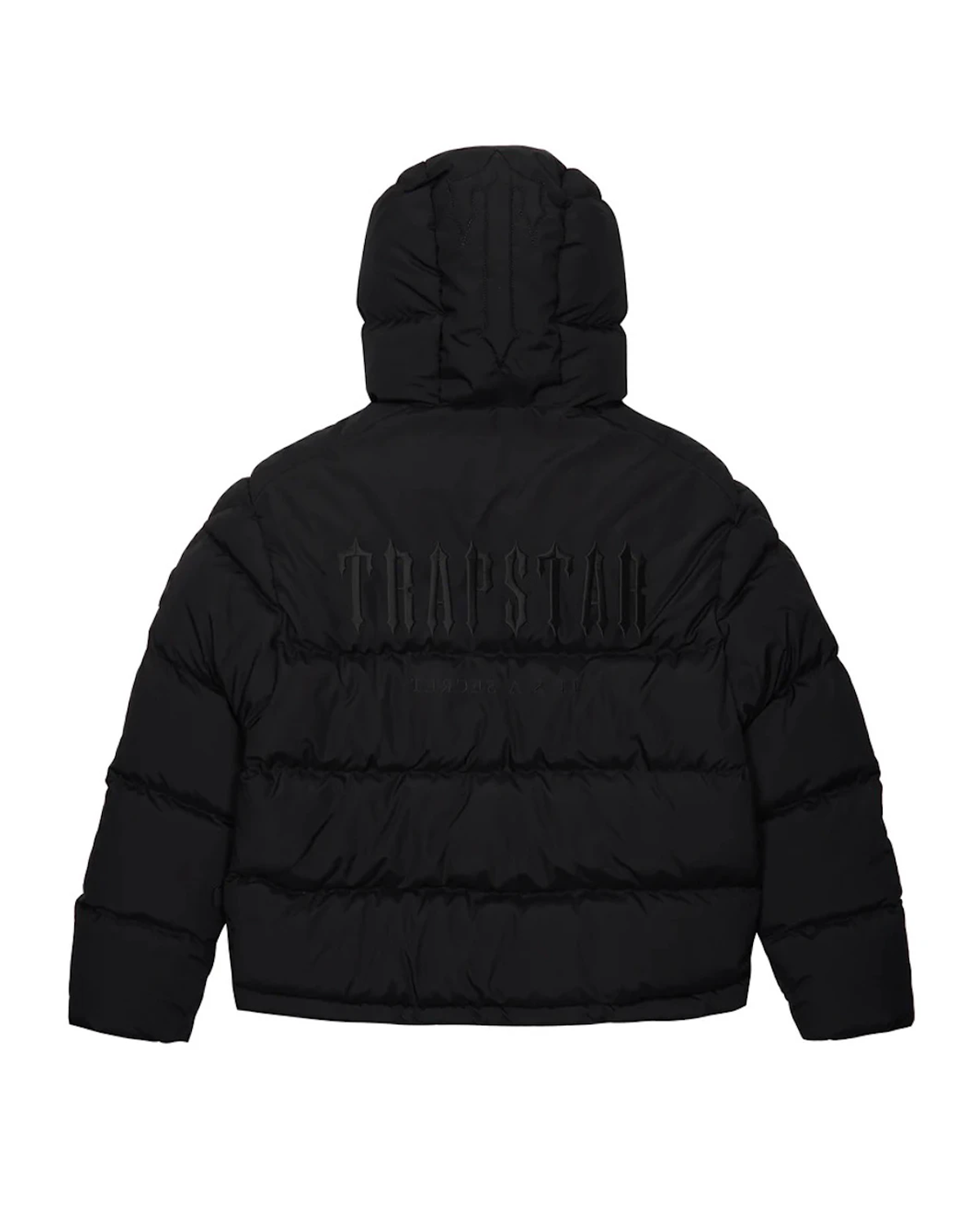 TRAPSTAR DECODED HOODED PUFFER 2.0 JACKET - BLACKOUT